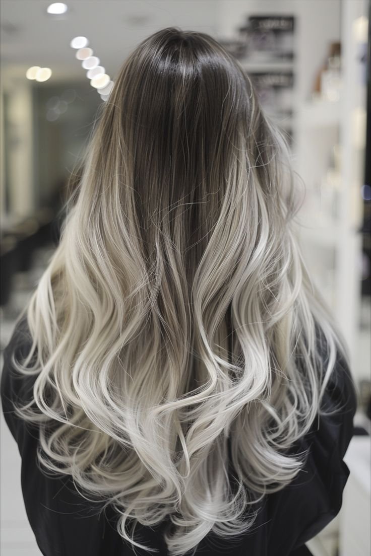Wavy hair showcasing a dimensional, sun-kissed Balayage and Ombre blend for a soft, natural hair colour look.